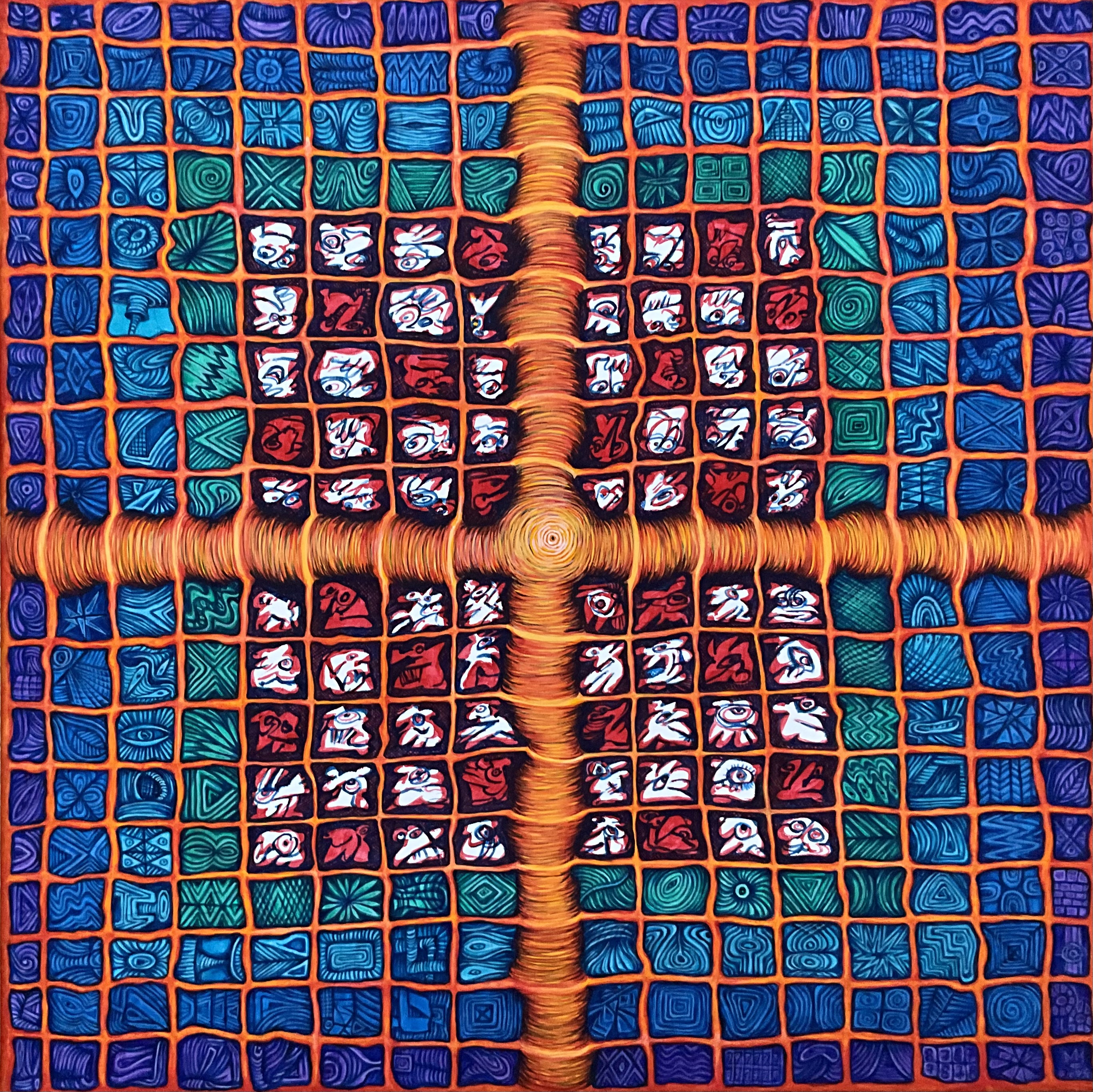 60x60 cm, Acryl auf Leinwand (Acrylic on canvas)