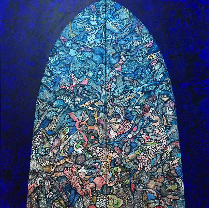 100x100 cm, Acryl auf Leinwand (Acrylic on canvas)